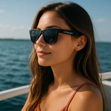 Black retro sunglasses