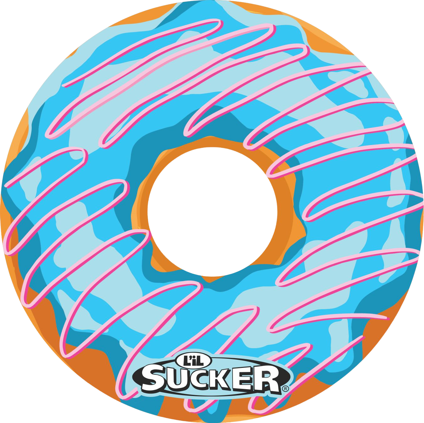 Blue and Pink Swirl Donut
