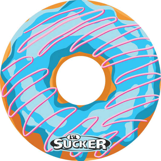 Blue and Pink Swirl Donut
